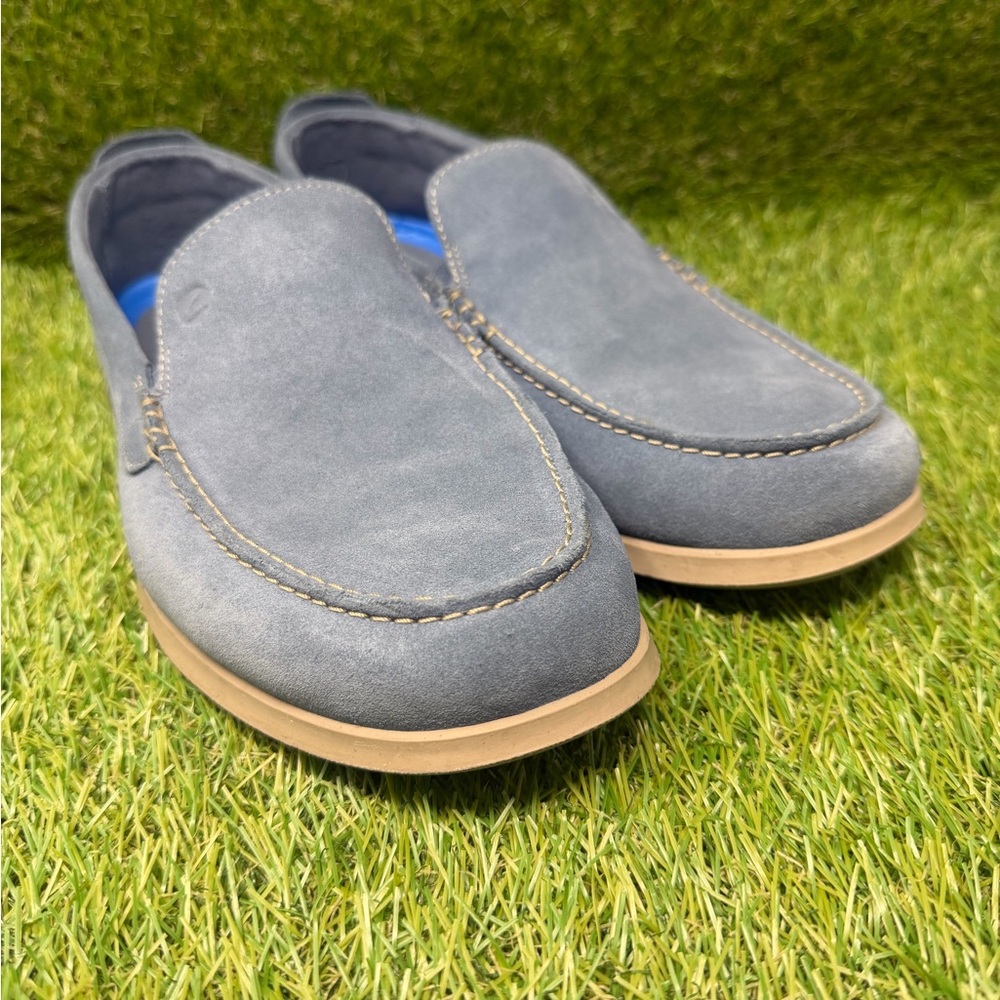 CLARKS Men's Flexway Step Light Blue Suede 26176953 Size 11 W - Picture 3 of 8